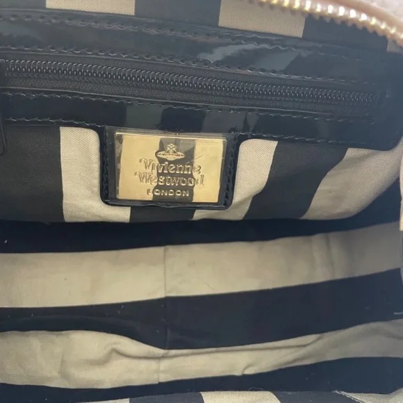 SOLD-Vintage Vivienne Westwood Yasmine Bag - Pink; Snake Print - Picture 14 of 14